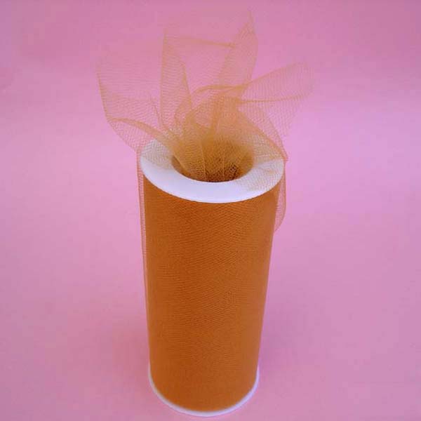3" tulle fabric-25yds/spool, OLD GOLD