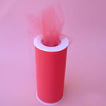6" tulle fabric-25yds/spool, CORAL