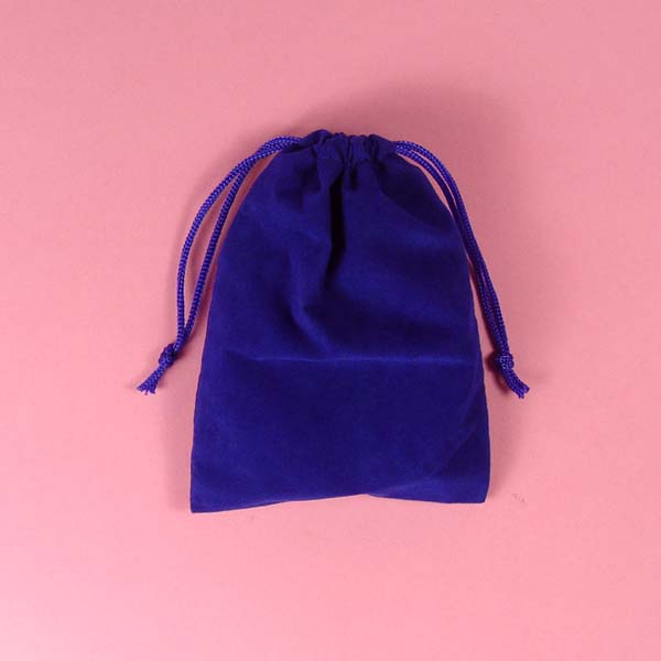 8-1/4x5x8" round bottom velour bag-12/pk, ROYAL
