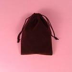 4x5-1/2" flat velour bag-25/pk, BROWN