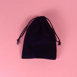 4x5-1/2" flat velour bag-25/pk, NAVY