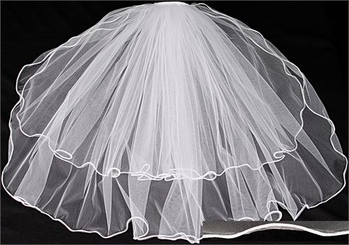 Wedding Veil-28" x 36-1/2" x 108", WHITE