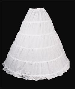 Petticoat-5 Hoop, WHITE, 132" circle x 42" long